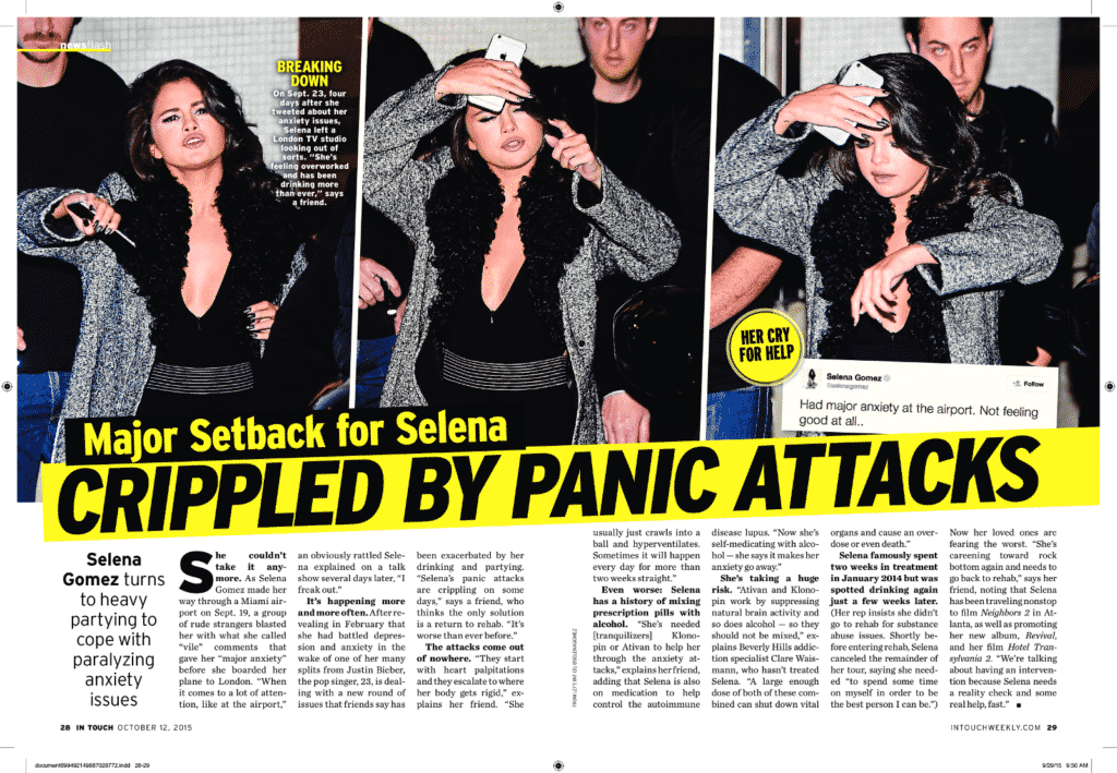Selena Gomez Crippled by Panic Attacks - Waismann Method®